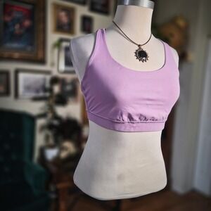 Lululemon Sports Bra Lavender Purple Energy Strappy Back Yoga Gym Workout 10